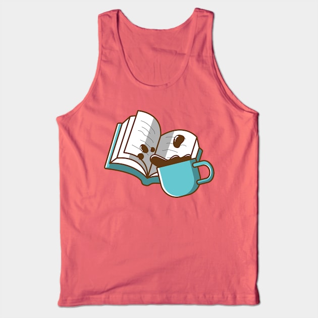 a book and a cup of coffee Tank Top by fflat hds